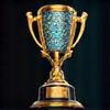 Gold trophy with gears and circuit board pattern, symbolizing a 'Tech Innovator Award'.