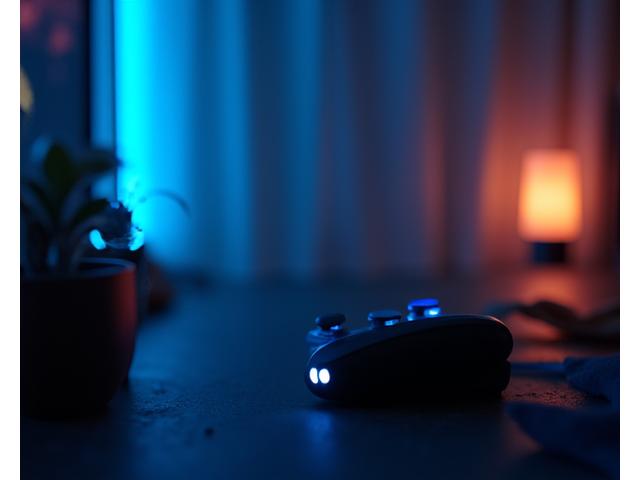 Subtle ambient lighting in a gaming setup