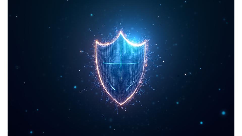 Digital shield symbolizing data protection and privacy